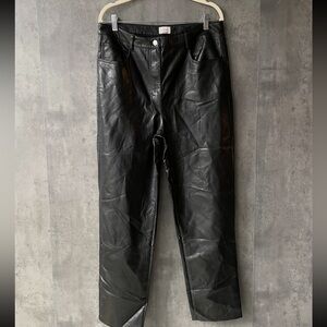 Aritzia Vegan Black Leather Pants